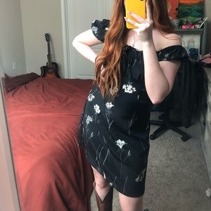 90s Y2K Off The Shoulder Dress